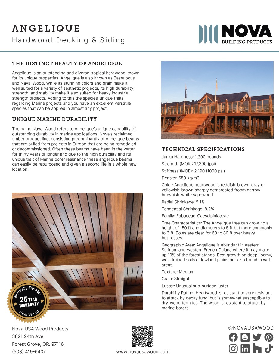 Angelique Product Sheet